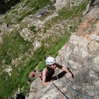 Vicky - pitch 1, Le Gay Pied (AD+ 5b max), Tête de la Maye (Colin Maddison)
