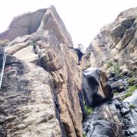 Duncan - pitch 1, Li Maye Dülfer (300m TD+ 6b+ max), Tête de la Maye (Colin Maddison)