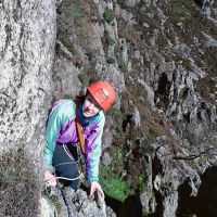 Yvonne on Flying Buttress (Dave Wylie)