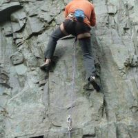 Colin Maddison on Zeus (F6a+), Never Never Land, Quarries (Alan (L) Jones)