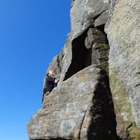 Laura on Broken Buttress (Dave Wylie)