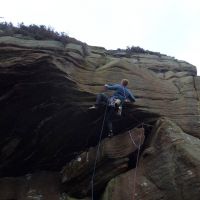 Mike leading "Walleroo" (E2, 5c) (Dave Wylie)