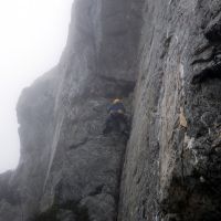 Gareth on "Tension" at Holyhead Mountain (Dave Wylie)