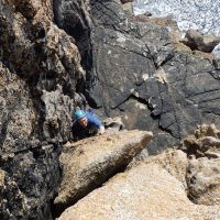 Mark soloing Staircase. Diff (Dave Wylie)