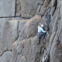 Roger leading Corner Climb. VD (Dave Wylie)