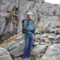 James at the finish (easier variation!) of Pinnacle Rib Route (Tryfan East Face) (Dave Shotton)