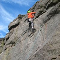 Andy finishing The Scoop. Yes thats the only gear. (Roger Dyke)