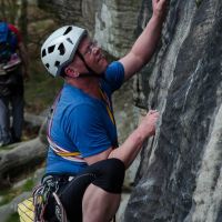 Dave at the Crux of Barnacle Bulge (Philip Hartwell)