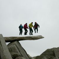 Jumping on the Cantilever Stone (Dave Wylie)