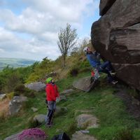 James on the steep start to Safety Net (E1) (Daniel O'Brien)