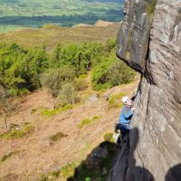 James on the delicate central section of Safety Net (E1) (Daniel O'Brien)