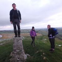 Dave surveys the scene from High Wheeldon trig point (Roger Dyke)