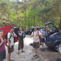 Arriving at La Croix de St-Jerome on the first morning. (Daniel O'Brien)