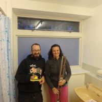 Frosted window film in place - job's a good 'un! (Dave Shotton)