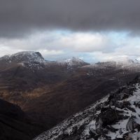 Ben Nevis (left), Carn Mor Dearg and Aonach Beag from Binean Mor (Andy Stratford)