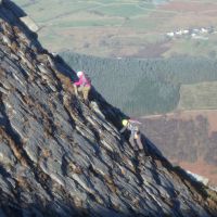 Fiona & John near the top of "The Ridge" on Atlantic Slab (Dave Shotton)