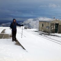 An optimistic Tim at Clogwyn Station (Dave Shotton)