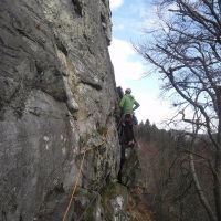 Cragging at Dunkeld (Colin Maddison)