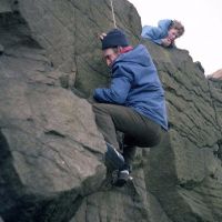 Gary's Dad demonstrates Portfolio (HVS) in trainers in 1979 (Daniel O'Brien)