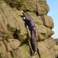 James on Chockstone Chimney (VD) (Mark Griffiths)