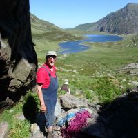 Lester & Kate at the foot of Idwal Staircase (Dave Shotton)