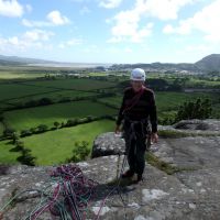 Roger at the top of Hail Bebe (Dave Shotton)