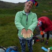 Cold fingers at Easdale tarn (Virginia Castick)