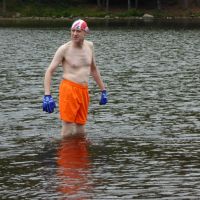 Mark looking dapper at Blea Tarn (Virginia Castick)