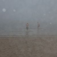 Michelle and Dave S enjoy the waters at Gaddings Dam (Philip Hartwell)