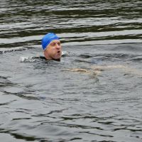 Mark in Blackbeck Tarn (Dave Wylie)