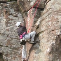 Cathy following Right Hand Route (Roger Dyke)