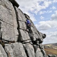High on the route, just the jamming crack to finish (Andy Stratford)