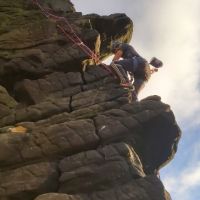 Jacob Torley following on Nasal Buttress (Steve Torley)