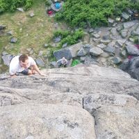 Liam on High Neb Buttress (VS 4c) (Rory Marsden)