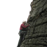 Roger on High Buttress Arete (Roger Dyke)