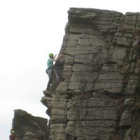 Andy S on High Buttress arete (Roger Dyke)