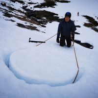 Creating snow bollards (Georgia Dowler Marsden)