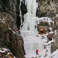 Jim Andy & Steve climbing Indra Hogfoss (Stuart Hurworth)