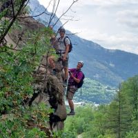 Tom and Craig on the VF4A Les Claux via Ferrata (Andy Stratford)