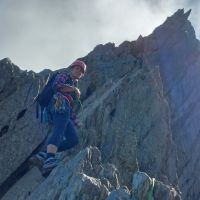 Cneifon Arete, Mich. The third of ten routes that day (Andy Stratford)