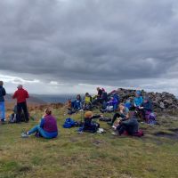 Lunch on Alphin for the social walk (Jo Stratford)