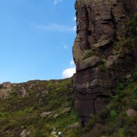 Caroline Gay belaying Robert Clark on the immaculate line of Via Principa (Severe) (Andy Stratford)