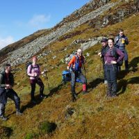 The team ascending Yewbarrow (Dave Wylie)