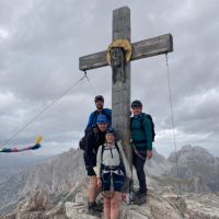 The whole group on the Monte Paterno summit