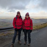 Paramo twins up Elidir Fach (Cathy Gordon)