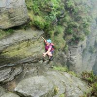 Mich in mid-scramble (Dave Wylie)