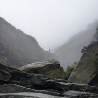 Dave W lurking in the mist (Claire Hawkins)