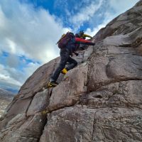 Julian and Andy P soloing the sandstkne of Academy Ridge (Andy Stratford)