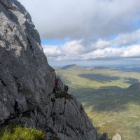 Luke and Harry about to find out just how tricky the 'tricky' wall is on South Buttress (Tryfan) (Mateusz Wasilewski)