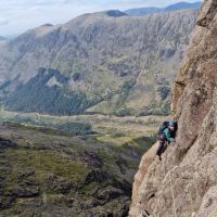 Tommy on pitch 4 of New West Climb